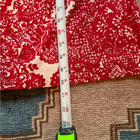 Talbots red and white cotton twill skirt size 4 - Picture 4 of 8